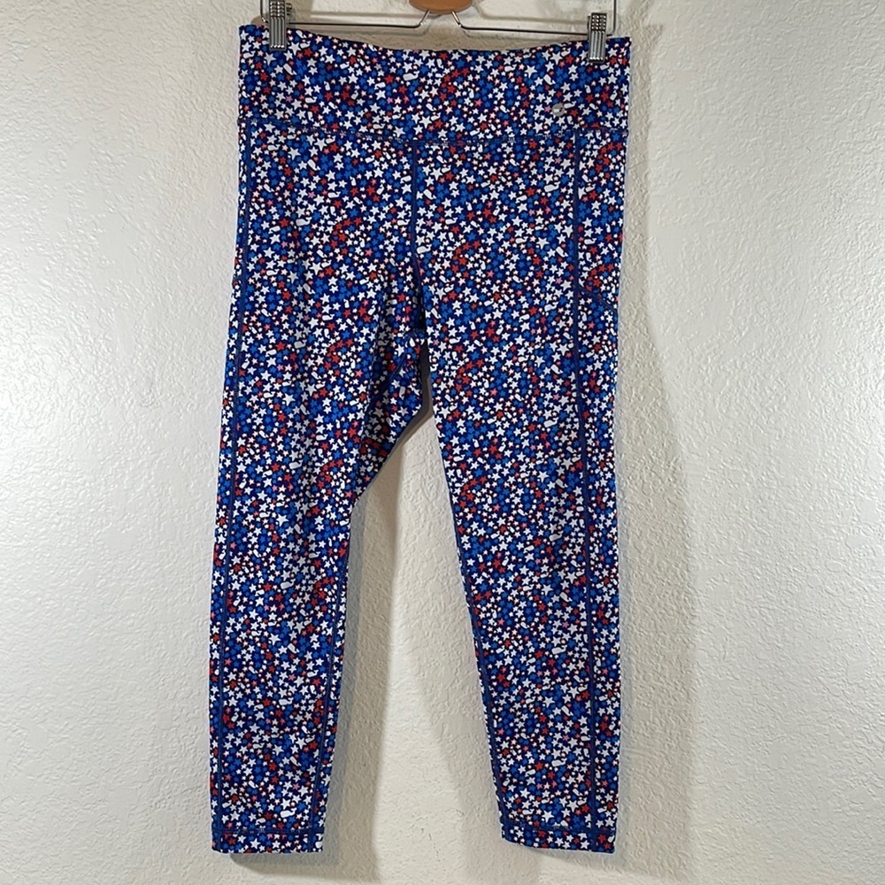 Vineyard Vines Stars, Whales & Stripes Patriotic 7/8 Performance Leggings Large